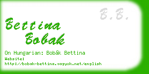 bettina bobak business card