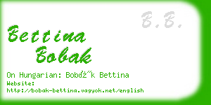 bettina bobak business card